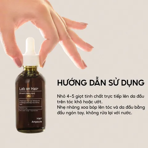 Tinh Chất Hỗ Trợ Mọc Tóc Lab On Hair 60ml - Giảm Gãy Rụng, Tăng Cường Dưỡng Chất Với Gừng, Biotin, Chiết Xuất Thực Vật