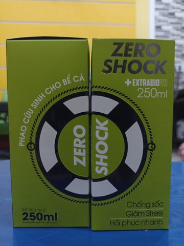 extrabio ZERO SHOCK 250ml - Giảm stress và hồi phục nhanh cho cá, ổn định chất lượng nước, giải độc ammonia và chloramine, an toàn cho hệ vi sinh