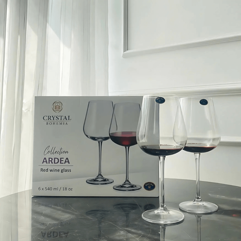 Bộ 6 Ly Vang Bohemia Ardea 540ml - Ly Pha Lê Cao Cấp Nhập Khẩu Từ Cộng Hòa Séc - Quà Tặng Sang Trọng Cho Người Sành Rượu
