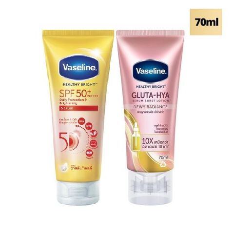 Sữa Dưỡng Thể Vaseline Gluta-Hya 70ml - Dưỡng Da Sáng Mịn Sau 7 Ngày, Thẩm Thấu Nhanh, Rạng Rỡ Da