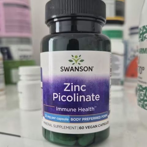 Viên uống kẽm Picolinate Swanson USA 22mg - Hỗ trợ miễn dịch, làm đẹp da, 60 viên cho người ăn chay và sức khỏe tổng thể
