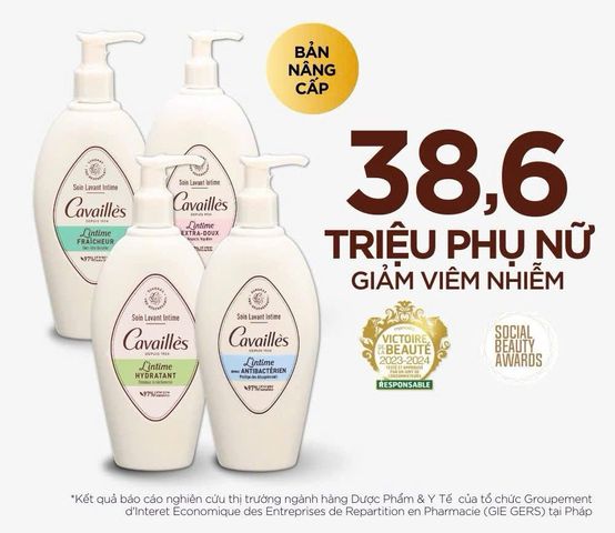 Dung Dịch Vệ Sinh Phụ Nữ Cavaillès L'intime 250ml - Công Nghệ Hữu Cơ Dưỡng Ẩm, Dịu Nhẹ Cho Da Nhạy Cảm