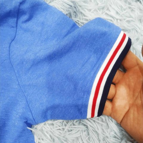 Áo phông Polo Nam Nữ Xanh Dương - Cổ viền kẻ Chất vải cá sấu Thun Cotton Mát, Dáng Body Thời Trang, Phù hợp Đi chơi, Học tập, Làm việc