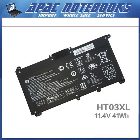 Pin Laptop HP HT03XL Chính Hãng Đen - Tương Thích Các Mẫu 15-da 15-db 15-dw 15q-ds 15s-du 15s-fq, Bảo Hành 100% và Đổi Mới.