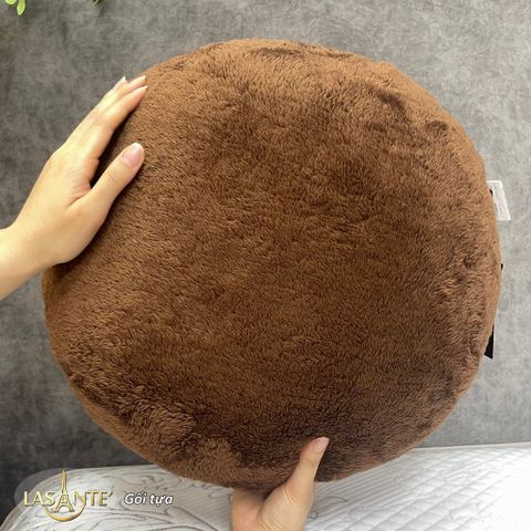 Gối Tựa Lông Cừu Lasante - Gối Trang Trí Hình Tròn Ngộ Nghỉnh, Màu Ngẫu Nhiên, Phụ Kiện Nhà Cửa Thú Vị
