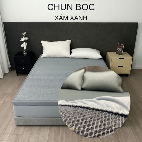 Chiếu Mây Điều Hòa Băng Lạnh Chính Hãng Lasante Chun Bọc Đệm , 4 Lớp Mát, Thông Thoáng Cho Mùa Hè