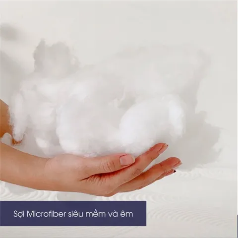 Ruột Gối Nằm Bông Bông Microfiber 45*65 Gối Ngủ Êm Ái, Chống Xẹp, Thoáng Khí, Chuẩn Khách Sạn