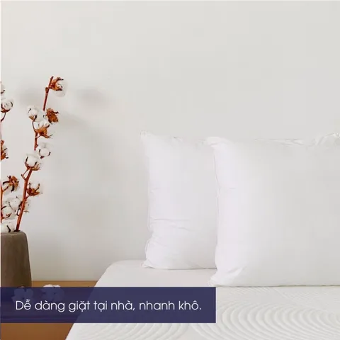 Ruột Gối Nằm Bông Bông Microfiber 45*65 Gối Ngủ Êm Ái, Chống Xẹp, Thoáng Khí, Chuẩn Khách Sạn