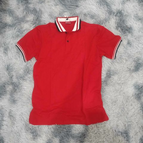Áo Polo Nam Q26 Đỏ - Chất Cotton Mềm Mịn, Thấm Hút, Phối Màu Tay Áo Thời Trang Lịch Lãm cho Đi Chơi, Đi Học, Đi Làm