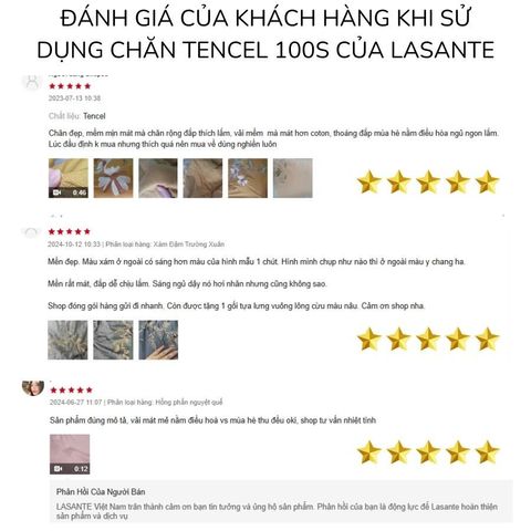 Chăn Hè Thu Mát Lạnh Tencel 100s Chần Bông - Lasante Chất Liệu Tự Nhiên Mềm Mại Thoáng Mát