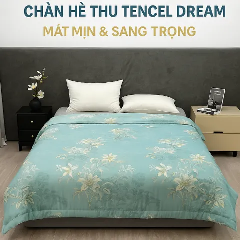 Chăn Hè Thu Lạnh Tencel Dream Lasante 2mx2m3 Trần Bông Thoáng Mát Dùng 4 Mùa
