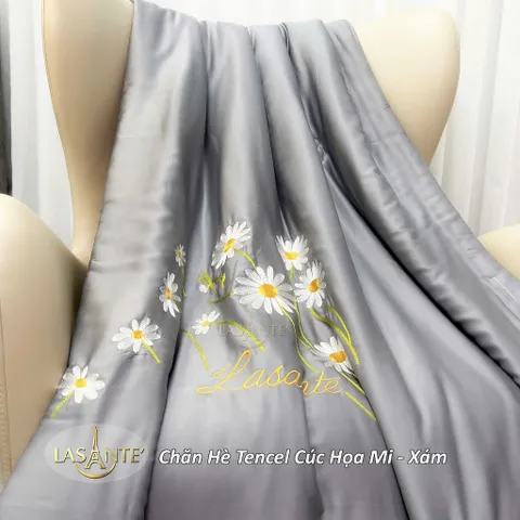 Chăn Hè Trần Bông Mát Lạnh Tencel 100s Chính Hãng Lasante 2mx2m3,Mềm Mại, Mát Mẻ