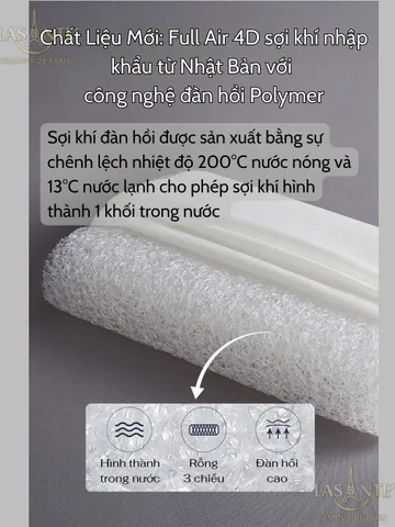 Gối Ngủ Thoáng Khí Dạng Sợi 30x50 Chống Nóng Giặt Trực Tiếp Bằng Nước (kèm vỏ gối cotton)