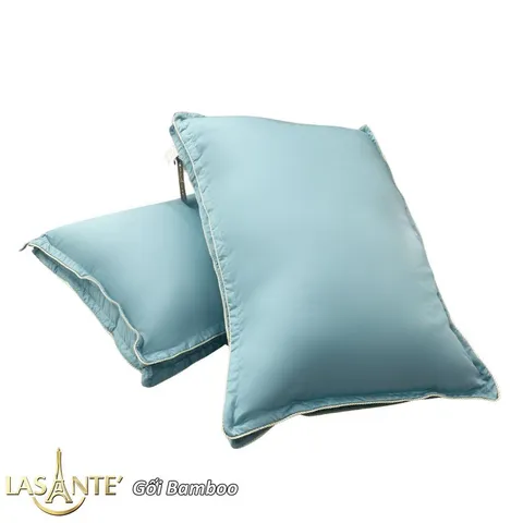 Gối Ngủ Bông Lông Vũ Bamboo Lasante Cao Cấp Êm Ái, Thư Giãn Giúp Ngủ Ngon