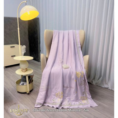 Chăn Hè Tencel Charm Mimosa Cao Cấp 120s - Mềm Mịn Thoáng Mát Kích Thước 2mx2m3, Phù Hợp Với Mọi Thời Tiết