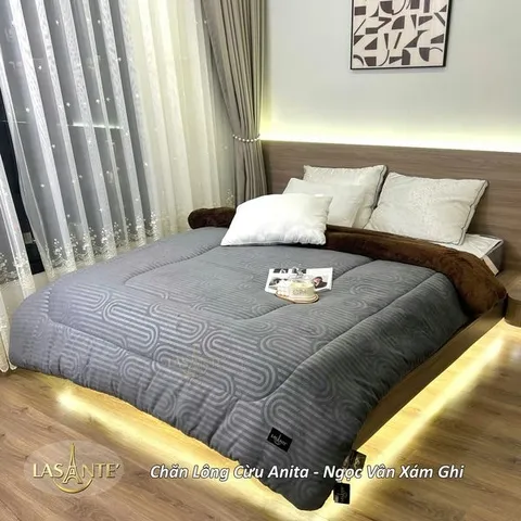 Chăn Lông Cừu Nhỏ 1m6 X 2m2 Cho Mùa Đông Đại Hàn 1 Người  Lasante, Bảo Hành Chính Hãng Kèm Túi