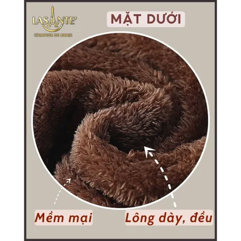 Chăn Lông Cừu Nhỏ 1m6 X 2m2 Cho Mùa Đông Đại Hàn 1 Người  Lasante, Bảo Hành Chính Hãng Kèm Túi