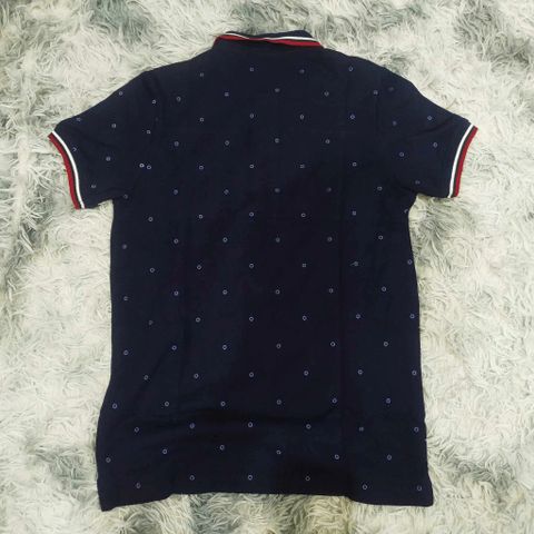 Áo Polo Nam Cổ Bẻ Chấm Bi Xanh Đen - Chất Cotton Thoáng Khí, Lý Tưởng Cho Phong Cách Thể Thao Trẻ Trung