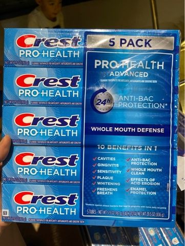 Kem Đánh Răng Crest 3D Pro Health 167G - Trắng Răng Tự Nhiên, Chăm Sóc Nướu, Hơi Thở Thơm Mát, Sản Phẩm Chất Lượng Mỹ