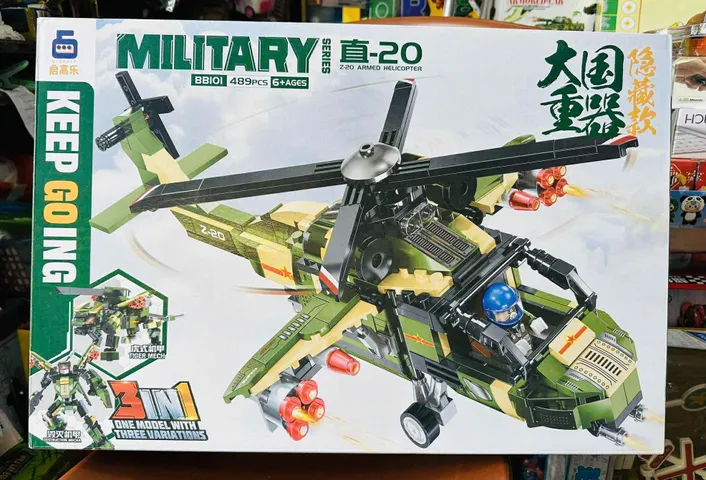 Đồ Chơi Lắp Ráp Máy Bay Trực Thăng Z-20 BB101 - Bộ 489 Mảnh, Series Quân Sự Cho Trẻ Từ 6 Tuổi Trở Lên