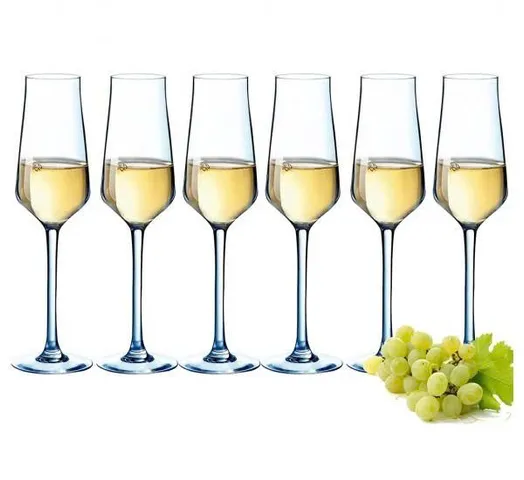 Bộ 6 Ly Champagne Thủy Tinh Cao Cấp Chef & Sommelier Reveal'Up 210ml - Dụng Cụ Pha Chế Sang Trọng, Nhập Khẩu Pháp