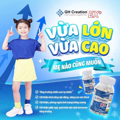 (Auth) Viên Uống Hỗ Trợ Tăng Chiều Cao GH Creation Ex - Thực Phẩm Chức Năng Tăng Trưởng Chiều Cao Từ Nguyên Liệu Tự Nhiên