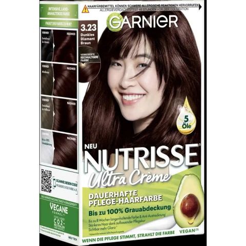 Nhuộm Tóc Phủ Bạc Garnier Nutrisse Crème - Màu Sắc Rực Rỡ, Dưỡng Tóc Mềm Mượt Từ Quả Bơ - Sản Phẩm Nhập Khẩu Đức