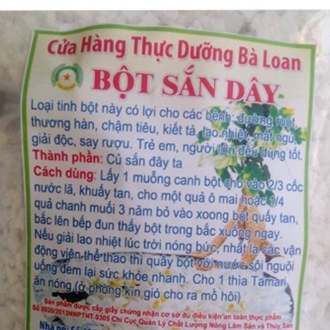 Bột sắn dây nguyên chất Thực Dưỡng Bà Loan 1kg - Thực phẩm dinh dưỡng an toàn cho sức khỏe, giàu chất xơ và vitamin C