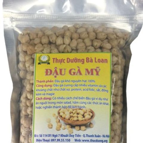 Đậu Gà Mỹ 500g - Thực Dưỡng Bà Loan, Nguồn Protein Cao, Tốt Cho Tim Mạch, Tiêu Hóa và Giảm Cân, Hỗ Trợ Bệnh Tiểu Đường