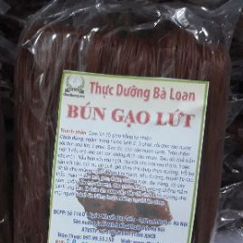 Bún Gạo Lứt 500g Thực Dưỡng Bà Loan - Nguyên liệu sạch, bổ dưỡng cho món ăn tốt cho sức khỏe, dễ chế biến và tiện lợi sử dụng hằng ngày.
