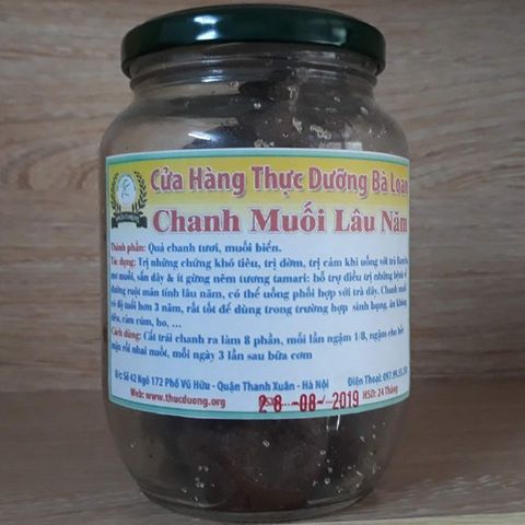 Chanh Muối Lâu Năm 350g - Thực Dưỡng Bà Loan Hỗ Trợ Giảm Ho, Tiêu Đờm - Thực Phẩm Sạch Ohsawa