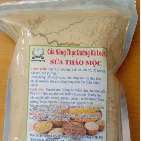 Sữa Thảo Mộc 1kg Bà Loan - Sản Phẩm Thực Dưỡng Từ Gạo Lứt Và Hạt Dinh Dưỡng, Hỗ Trợ Tiêu Hóa Và Bồi Bổ Sức Khỏe