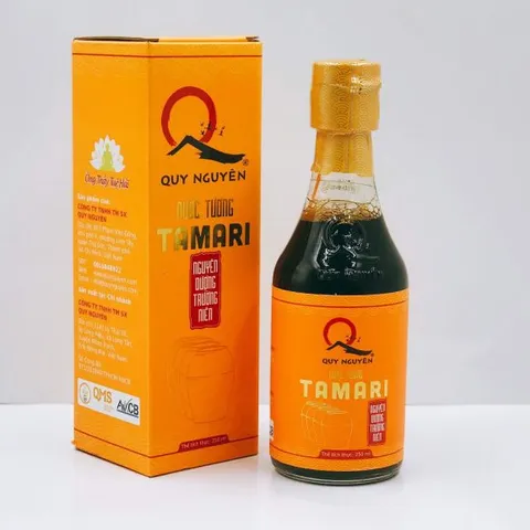 Nước Tương Tamari Quy Nguyên 250ml - Gia Vị Chấm An Toàn Không Hóa Chất, Nước Chấm Bổ Dưỡng Từ Đậu Nành Tự Nhiên Việt Nam
