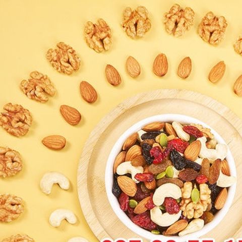 Hạt Dinh Dưỡng Cho Bà Bầu Hộp 500g - Hạnh Nhân, Óc Chó, Hạt Điều, Mắc Ca, Bí Xanh Tăng Cường Sức Khỏe Thai Kỳ