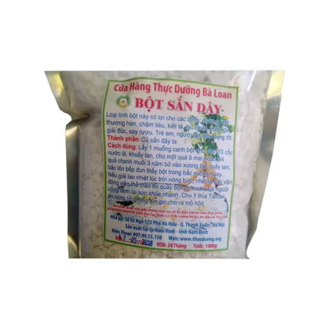 Bột Sắn Dây Nguyên Chất Bà Loan 1kg - Giải Khát Mát Lạnh, Tốt Cho Sức Khỏe, Thực Phẩm Hữu Cơ Cho Mùa Hè