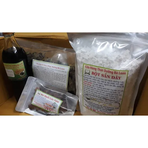 Combo Nguyên Liệu Làm Trà Bình Minh - Trà Bancha, Tương Tamari, Mơ Muối, Bột Sắn Dây - Thực Dưỡng Bà Loan Sức Khỏe Tự Nhiên