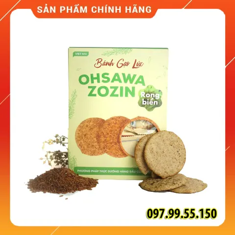 Bánh Gạo Lứt Mè Đen Zozin 125gr - Thực Phẩm An Toàn, Giàu Dinh Dưỡng - Hỗ Trợ Kiêng Ăn, Tốt Cho Người Tiểu Đường