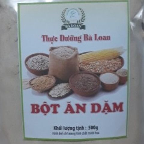 Bột Ăn Dặm Thực Dưỡng Bà Loan 500g - Dinh Dưỡng Tăng Cân Cho Trẻ Từ 4 Tháng, Chất Xơ, Vitamin B, An Toàn Cho Bé