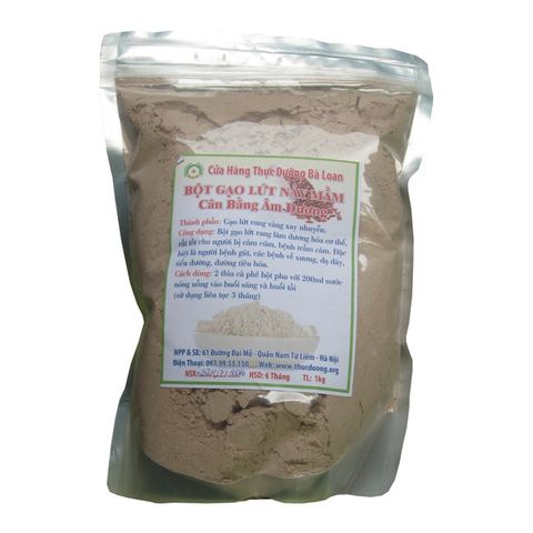 Bột Gạo Lứt Nảy Mầm Cân Bằng Âm Dương 1kg - Hỗ Trợ Giảm Cân, Bảo Vệ Dạ Dày và Tăng Cường Sức Khỏe