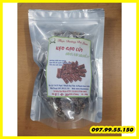 Kẹo Gạo Lứt Thực Dưỡng Bà Loan 200g - Giảm Cân, Giảm Cholesterol, Thực Phẩm Khỏe Mạnh, Snack Ăn Kiêng Ngon Miệng