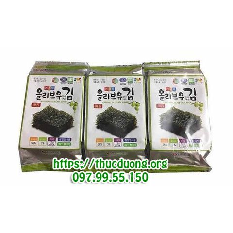 Rong Biển Ăn Liền Garimi Hàn Quốc - 3 Gói Nhỏ 12.6g - Snack Từ Rong Biển Tươi Giàu Dinh Dưỡng, Hương Vị Nguyên Chất