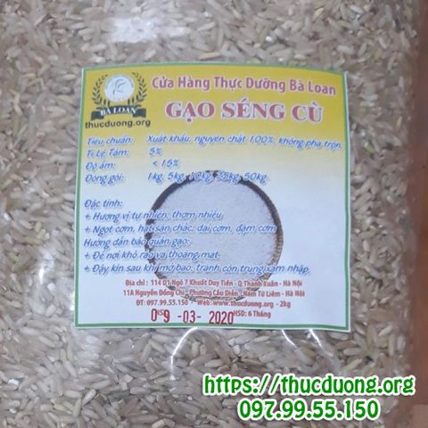 Gạo lứt Séng Cù 2kg Thực Dưỡng Bà Loan - Gạo Organic Cao Cấp Giàu Dinh Dưỡng và Vitamin Từ Lào Cai