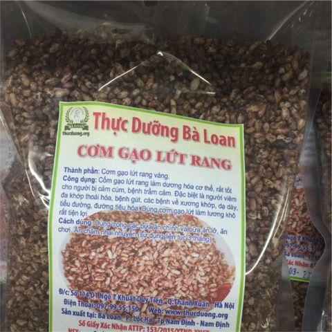 Cốm Gạo Lứt Rang 500g - Thực Phẩm Khỏe Mạnh Cho Người Tiểu Đường, Xương Khớp, Ăn Liền Tốt Cho Mọi Lứa Tuổi
