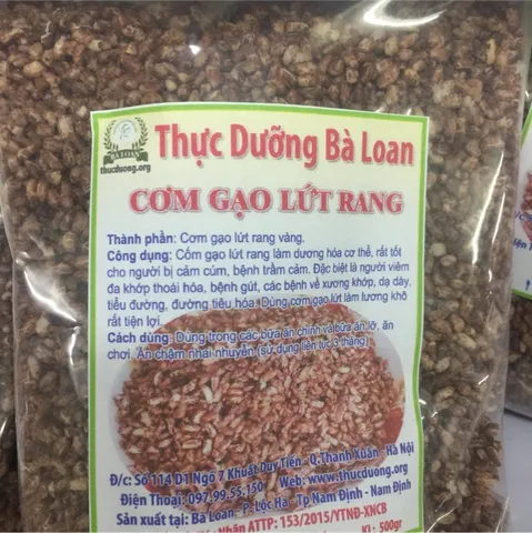 Cốm Gạo Lứt Rang 500g - Thực Phẩm Khỏe Mạnh Cho Người Tiểu Đường, Xương Khớp, Ăn Liền Tốt Cho Mọi Lứa Tuổi