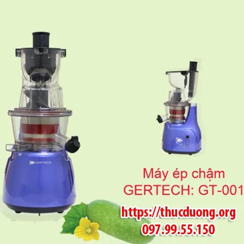 Máy Ép Chậm Gertech GT-001 - Ép Trái Cây, Rau Củ Tươi Nguyên Chất, Bảo Toàn Dinh Dưỡng - Thiết Kế Nhỏ Gọn, Vận Hành Êm Ái