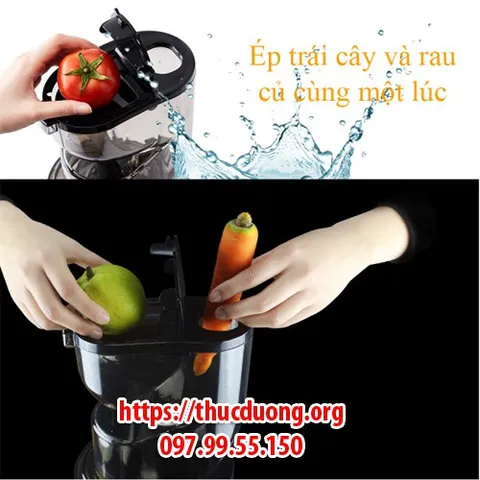 Máy Ép Chậm Gertech GT-001 - Ép Trái Cây, Rau Củ Tươi Nguyên Chất, Bảo Toàn Dinh Dưỡng - Thiết Kế Nhỏ Gọn, Vận Hành Êm Ái