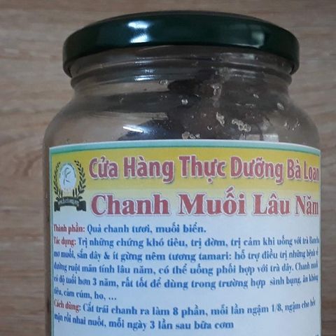 Combo 3 Lọ Chanh Muối Lâu Năm Bà Loan 300g - Giúp Giảm Ho Viêm Họng & Giải Độc Tự Nhiên, Dinh Dưỡng Cho Sức Khỏe