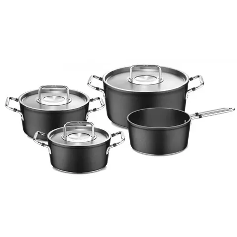 Bộ nồi 4 món Fissler Luno Black Chất Liệu Nhôm Đúc
