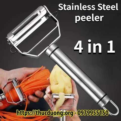 [Hot Hot Hot] Dao gọt vỏ bào sợi rau củ quả đa năng bằng Inox