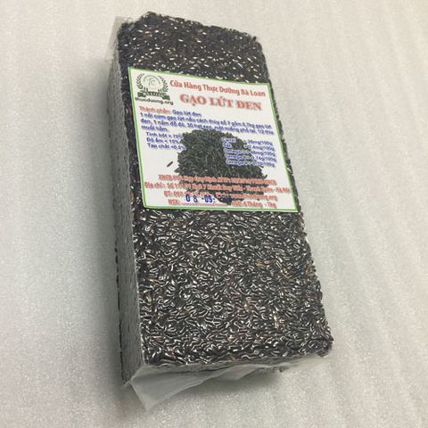 Gạo Lứt Đen Hữu Cơ Thực Dưỡng Bà Loan 1kg - Gạo Dẻo Không Cần Ngâm, Lợi Ích Sức Khỏe Cao, Dinh Dưỡng Tối Ưu